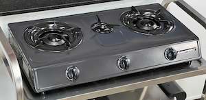 Triple Gas Burner Cooker AUTO IGNITION Countertop Outdoor use