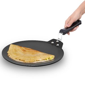 Kitchenware: Hawkins Futura 28 cm Non Stick Dosa Tawa, Induction Base Black (INDT28)