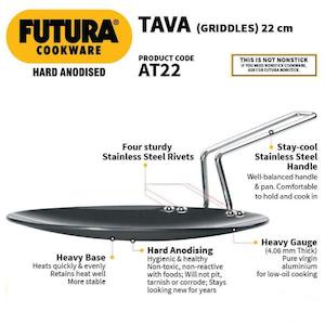 Futura Tawa Hard anodized 22 cm CODE:AT22