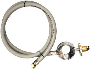 Kitchenware: LPG QCC Regulator / Gas Regulator with 1m Hose & 1/4" BSP female threaded nut and 60 degree inverted flare