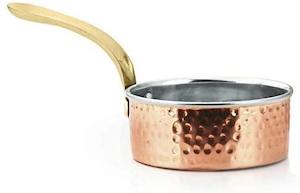 Copper Steel Serving Pan dia 15/16cm (Approx)