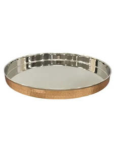 Steel Copper Thali 1pc