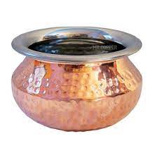 Kitchenware: Copper Steel Serving punjabi Handi/bowl 3 sizes