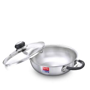 Prestige Tri Ply Splendor Kadai 220mm, 2.1 Litres