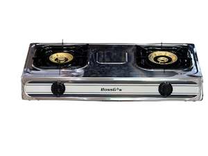 Stainless Steel Double Gas Burner Gas Stove Table Top 2 Wok Burner Hob