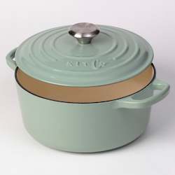 KitCo Cast Iron Standard Casserole 4L - Pistachio