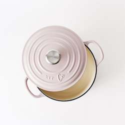 KitCo Cast Iron Standard Casserole 4L - Pink Marshmallow