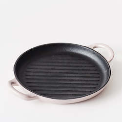 KitCo Cast Iron Grill Pan 25.5cm - Pink Marshmallow