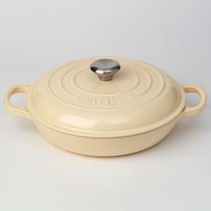 KitCo Cast Iron Shallow Casserole 3L 30cm - French Vanilla