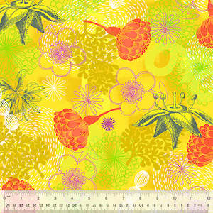 Fabric 1: Bright World 43580-114 Botanical Bright Sun