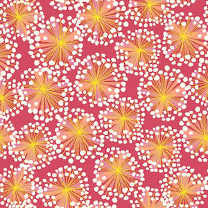 Fabric 1: Bright World 43580-119 Blooms Solar Flares