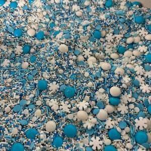 Sprinkle Medley Frozen Winter Wonderland blue white silver 150g