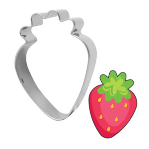 Cake: Strawberry cookie cutter