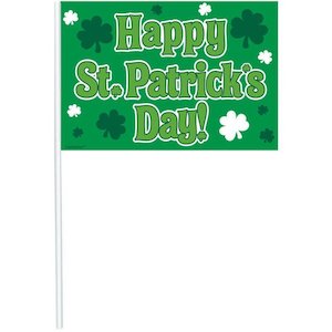 Cake: St Patrick's day flags pack of 12