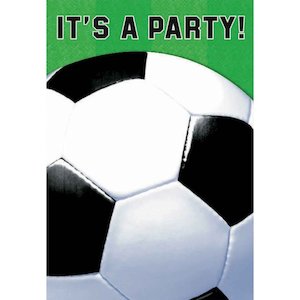 Soccer Ball party invites Pack of 8