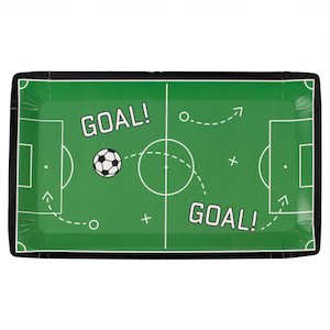 Soccer Pitch rectangular party plates pack of 8