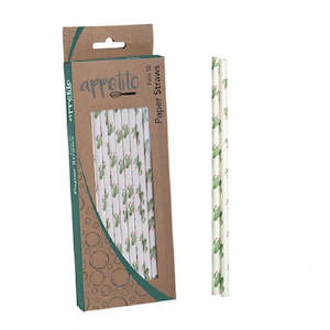 Cake: Paper straws Cactus design 50 pack