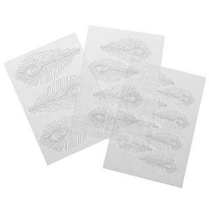 Peacock feather texture impression mat set