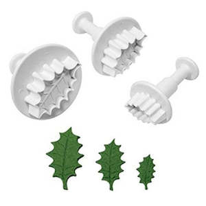 Cake: Set 3 Holly plunger cutters set 3