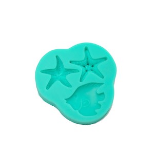 Cake: Starfish and tropical fish silicone mould