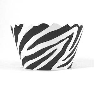 Cake: Cupcake wrappers Black and White Zebra MINI (50)