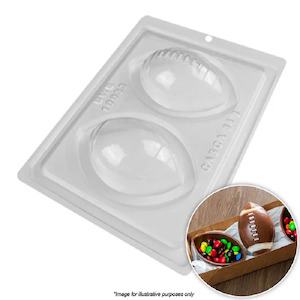 Cake: 3d rugby foot ball chocolate mould