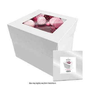 Cake box Tall white window 25cm 10 inch