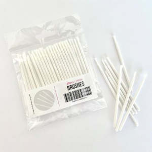 Cake: 50 PACK PAINTBRUSHES FOR PAINT YOUR OWN KITS white