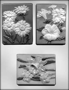 Cake: Flower plaques No 3 chocolate mould