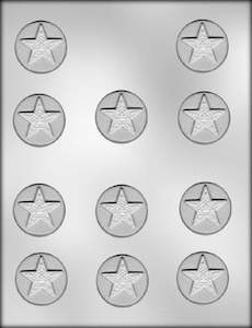 Eastern Star mint 1 1/2 inch chocolate mould