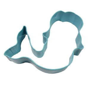 Mermaid blue metal cookie cutter