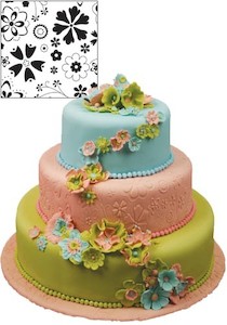 Cake: CLEARANCE 50% OFF Flower fun impression mat