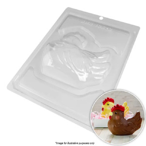 Cake: Easter chicken or hen 3d chocolate mould