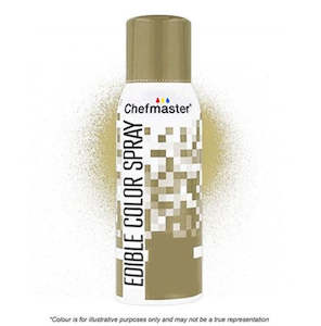 Cake: Chefmaster edible colour spray for icing Gold (North Island Urban Delivery ONLY)