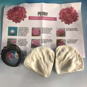 Peony flower petal cutters and veiner set