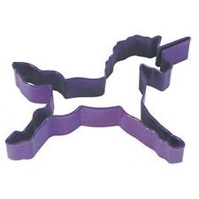 Cake: Unicorn cookie cutter Use for horse too Purple metal