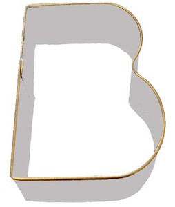 Alphabet letter cookie cutter B