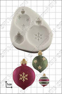 Cake: Christmas Decorations baubles silicone mould