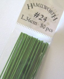 24 gauge wire SPRING GREEN (pkt 50)