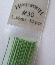 30 gauge wire SPRING GREEN (pkt 50)