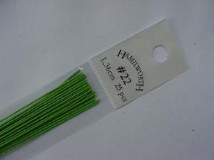 22 gauge wire SPRING GREEN (pkt 25)