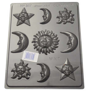 Cake: Sun Moon and stars chocolate mould style no 1