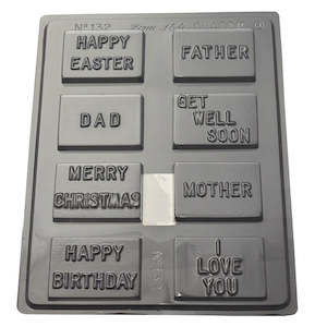 Cake: Special occasion message plaques chocolate mould