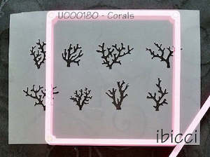 Small corals assorted stencil by ibicci