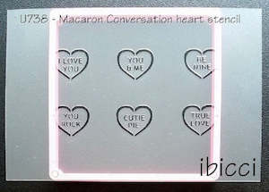 Cake: Conversation heart stencil perfect size for macarons by ibicci