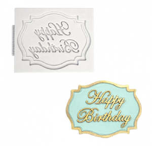 Cake: Happy Birthday silicone mould by Katy Sue Designs