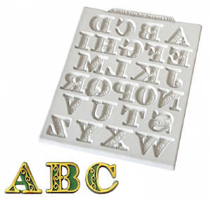 Katy Sue Manuscript Alphabet silicone mould