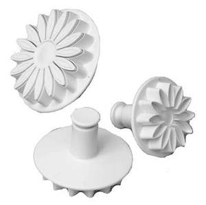 Set 3 Sunflower daisy or gerbera plunger ejector cutters