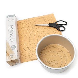 Non stick baking parchment cake template paper cut to fit your tin bases