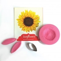 Sunflower flower cutter and veiner set